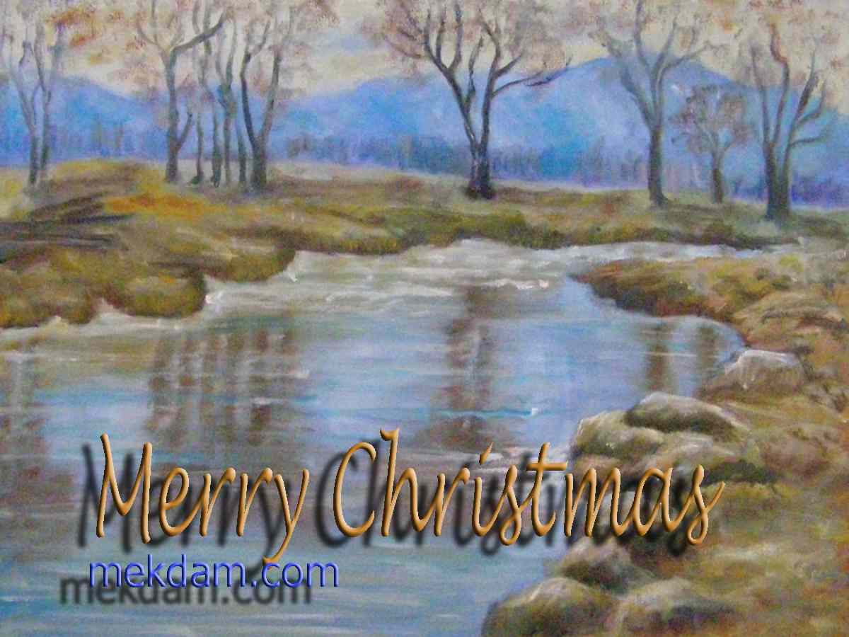 E-Card - Merry Christmas - Calm Landscape