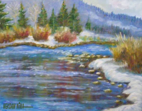 Oil Painting On Canvas - Water Reflection 4