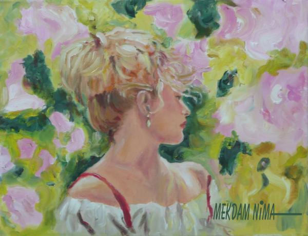Oil Painting On Canvas - The Flower Woman