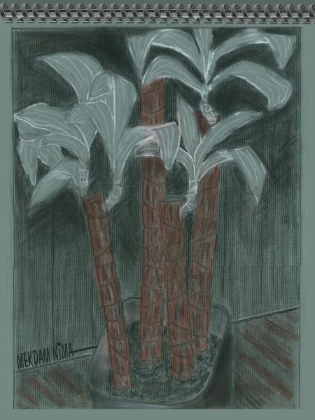 Oil Painting On Canvas - Crayon Still Life