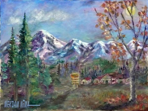 Oil Painting On Canvas - Haines Junction on Alaska Highway