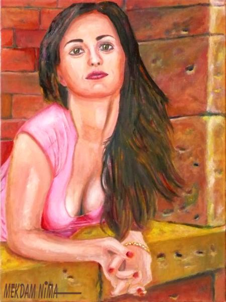 Oil Painting On Canvas - On the Balcony