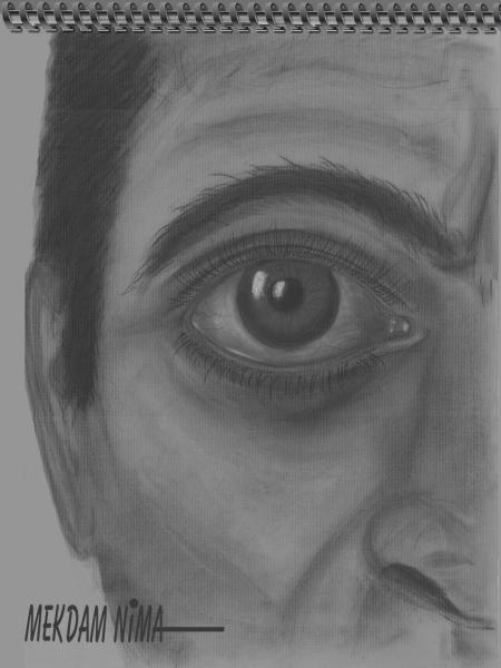 Oil Painting On Canvas - Crayon Self Portrait