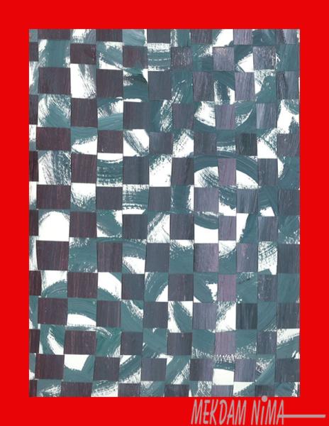 Oil Painting On Canvas - Neutral Paper Weaving