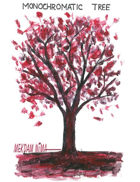 Oil Painting On Canvas - Monochromatic Tree